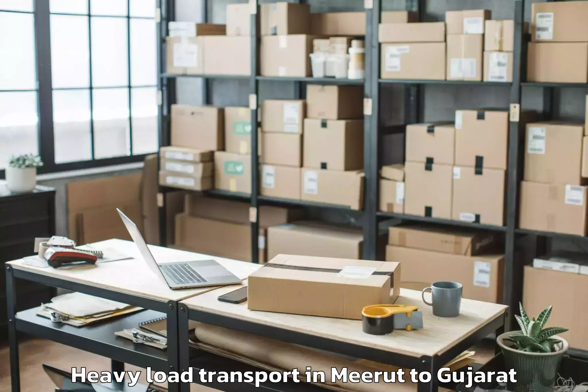 Easy Meerut to Viramgam Heavy Load Transport Booking